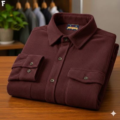 Meroon Cord Full Sleeve Shirt