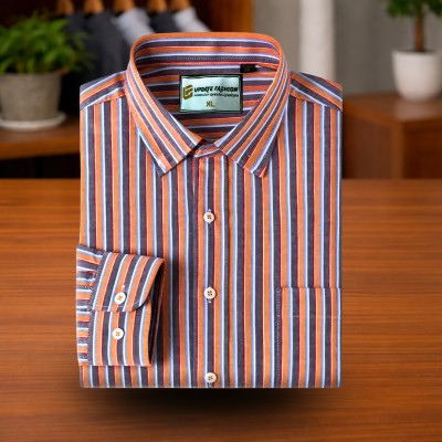 Burnt Orange Stripe Shirt