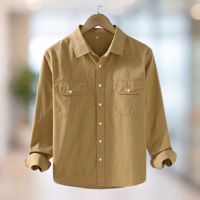Golden Tan Full sleeves double pocket Shirt