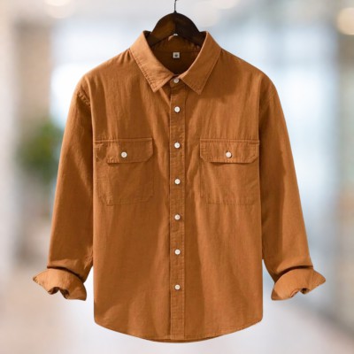 Caramel Full sleeves double pocket Shirt