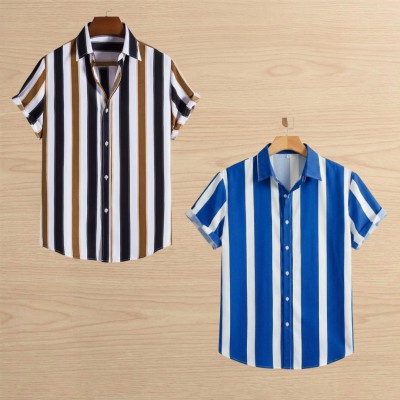 2 pis Linen Cotton Half Shirt For Men