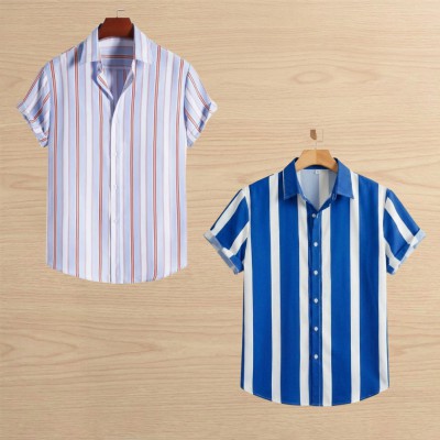 2 pis Linen Cotton Half Shirt For Men