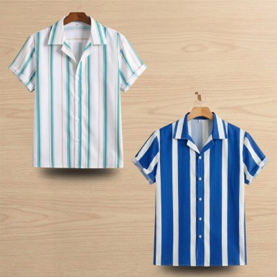 2 Pis Half Sleeve Linen Shirt