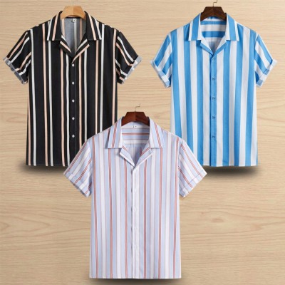 3 Pis Half Sleeve Linen Shirt