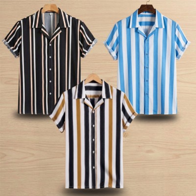 3 Pis Half Sleeve Linen Shirt