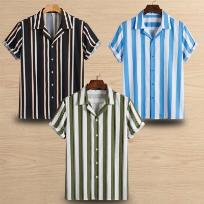 3 Pis Half Sleeve Linen Shirt