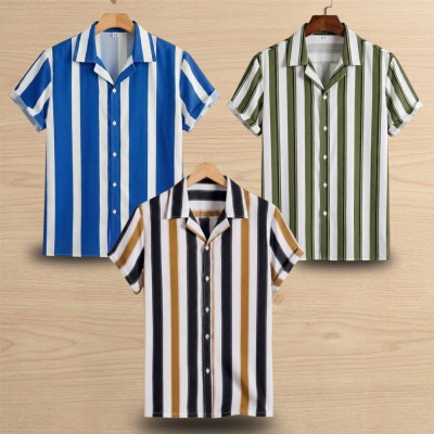 3 Pis Half Sleeve Linen Shirt