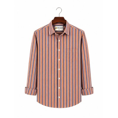 Burnt Orange Stripe Shirt