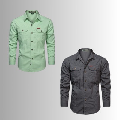 2 PIS DOUBLE POCKET PANEL SHIRT