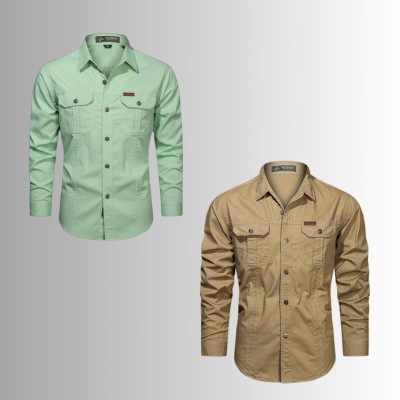 2 PIS DOUBLE POCKET PANEL SHIRT