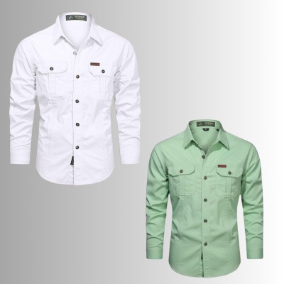 2 PIS DOUBLE POCKET PANEL SHIRT