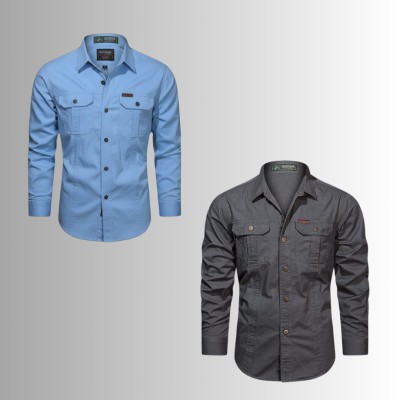 2 PIS DOUBLE POCKET PANEL SHIRT