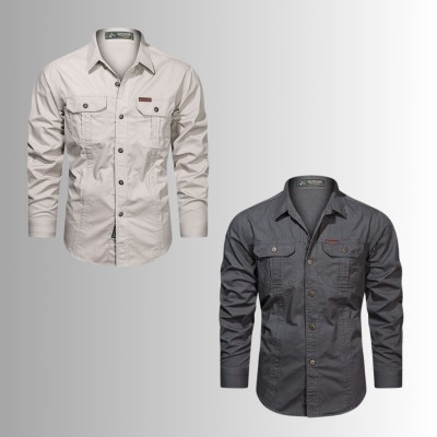 2 PIS DOUBLE POCKET PANEL SHIRT