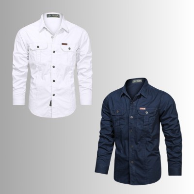 2 PIS DOUBLE POCKET PANEL SHIRT