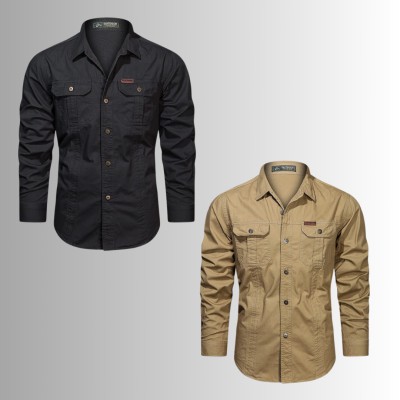 2 PIS DOUBLE POCKET PANEL SHIRT