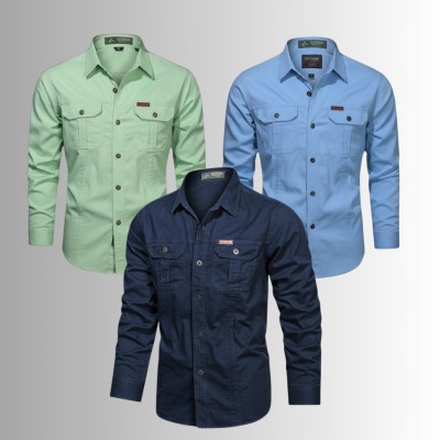 3 PIS DOUBLE POCKET PANEL SHIRT