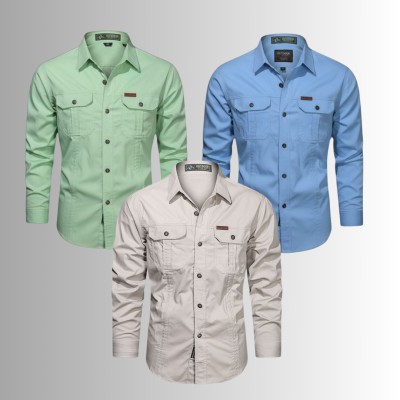 3 PIS DOUBLE POCKET PANEL SHIRT