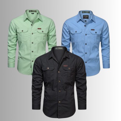 3 PIS DOUBLE POCKET PANEL SHIRT