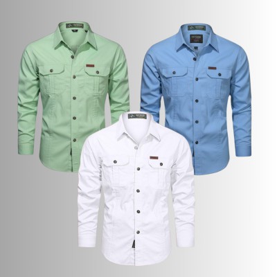 3 PIS DOUBLE POCKET PANEL SHIRT