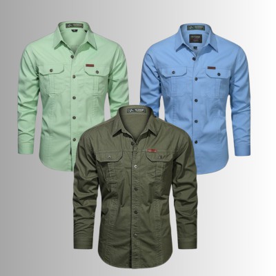 3 PIS DOUBLE POCKET PANEL SHIRT