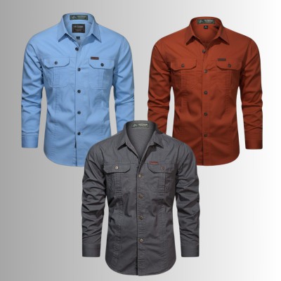3 PIS DOUBLE POCKET PANEL SHIRT