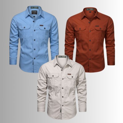 3 PIS DOUBLE POCKET PANEL SHIRT