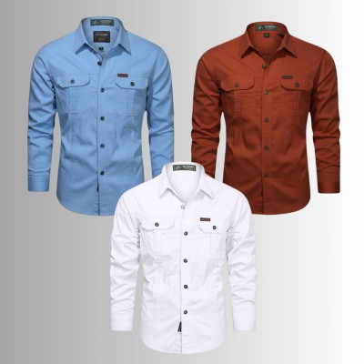 3 PIS DOUBLE POCKET PANEL SHIRT