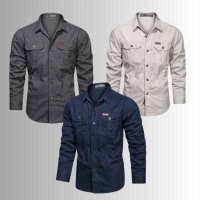 3 PIS DOUBLE POCKET PANEL SHIRT