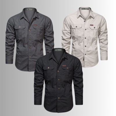 3 PIS DOUBLE POCKET PANEL SHIRT
