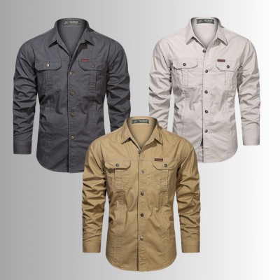 3 PIS DOUBLE POCKET PANEL SHIRT