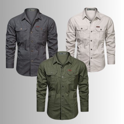 3 PIS DOUBLE POCKET PANEL SHIRT