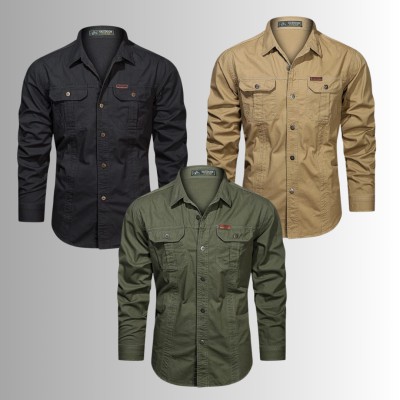3 PIS DOUBLE POCKET PANEL SHIRT