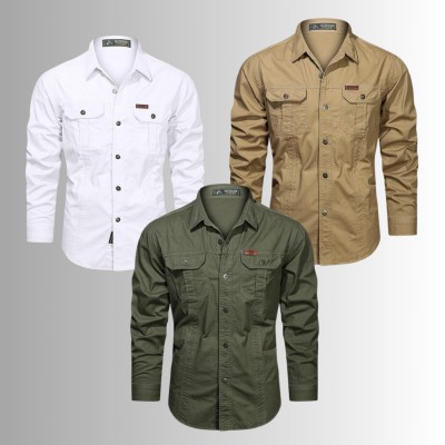 3 PIS DOUBLE POCKET PANEL SHIRT
