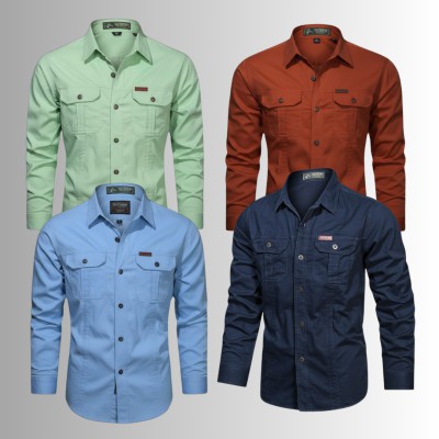 4 PIS  DOUBLE POCKET PANEL SHIRT