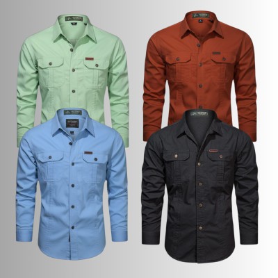 4 PIS  DOUBLE POCKET PANEL SHIRT