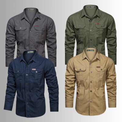 4 PIS  DOUBLE POCKET PANEL SHIRT