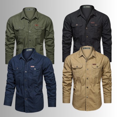 4 PIS  DOUBLE POCKET PANEL SHIRT