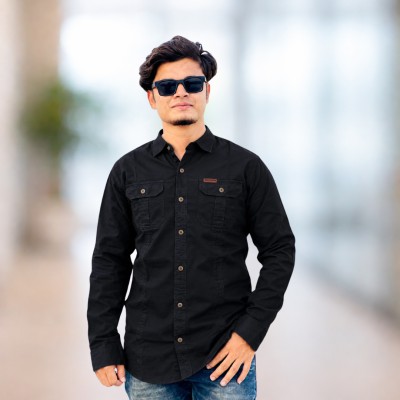 Black Panel Full sleeve Shirt