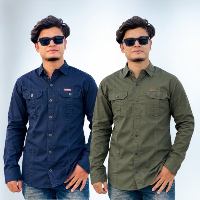 2 Pis Panel Full sleeve Shirt