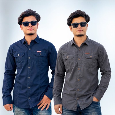 2 Pis Panel Full sleeve Shirt