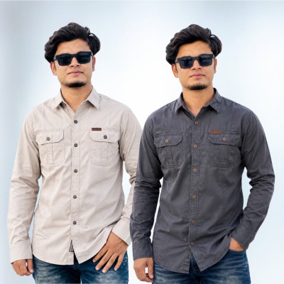 2 Pis Panel Full sleeve Shirt
