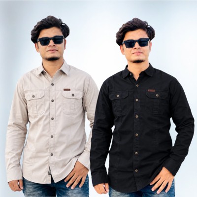 2 Pis Panel Full sleeve Shirt