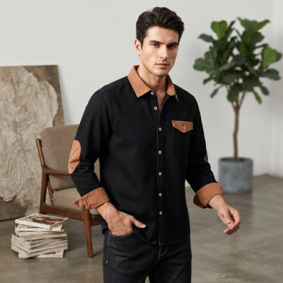 Black Contrast Denim